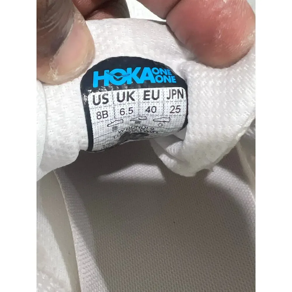 HOKA One One Bondi 9 Women’s 8 B White Running Walking Shoes 1162012 WWH